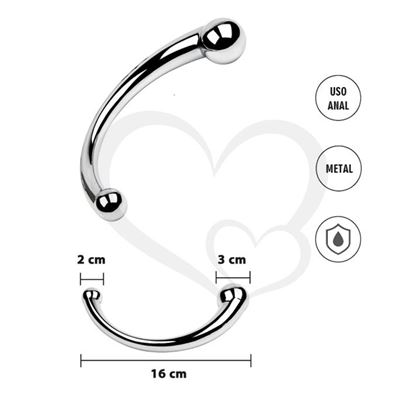 Anal plug doble punta de metal